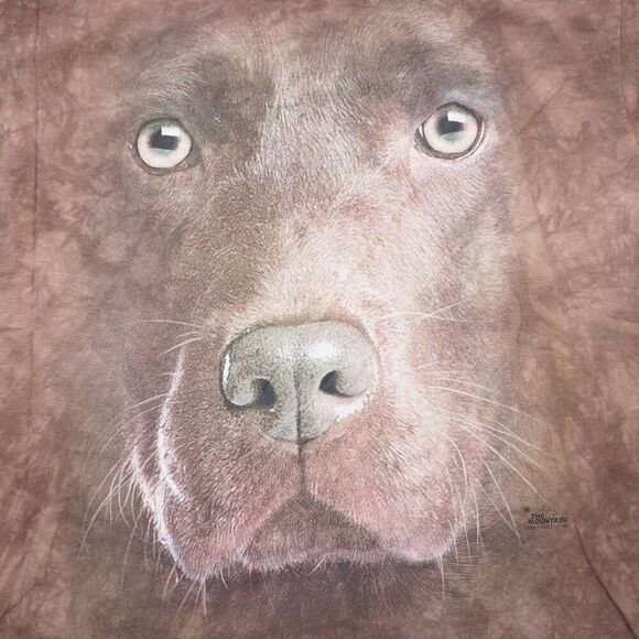 The Mountain by Liquid Blue 'Chocolate Lab' Face Cotton T-Shirt Brown Unisex XL - Picture 7 of 7